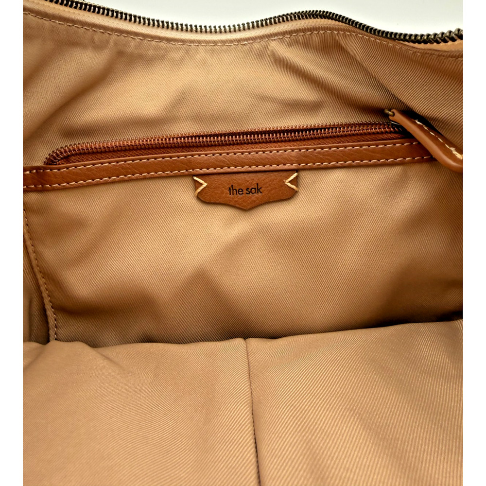 The Sak Sequoia Leather Hobo Bag in Stone With Embroidered Flowers Style 107136 - Picture 9 of 9